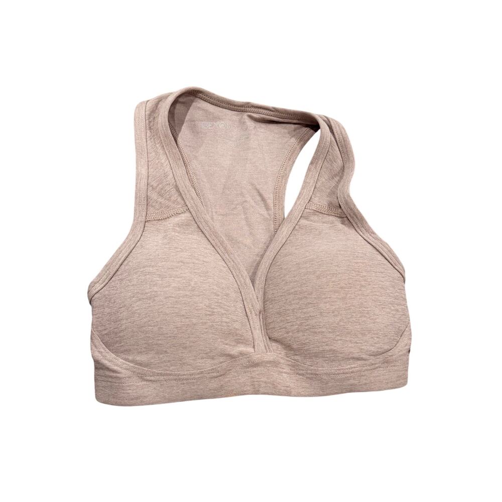 Beyond Yoga Beige Racerback Sports Bra Size XXS